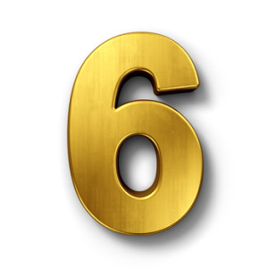 The number 0 in gold